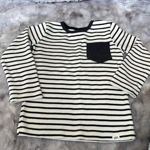 LuLu and Roo Jet striped long sleeve pocket shirt